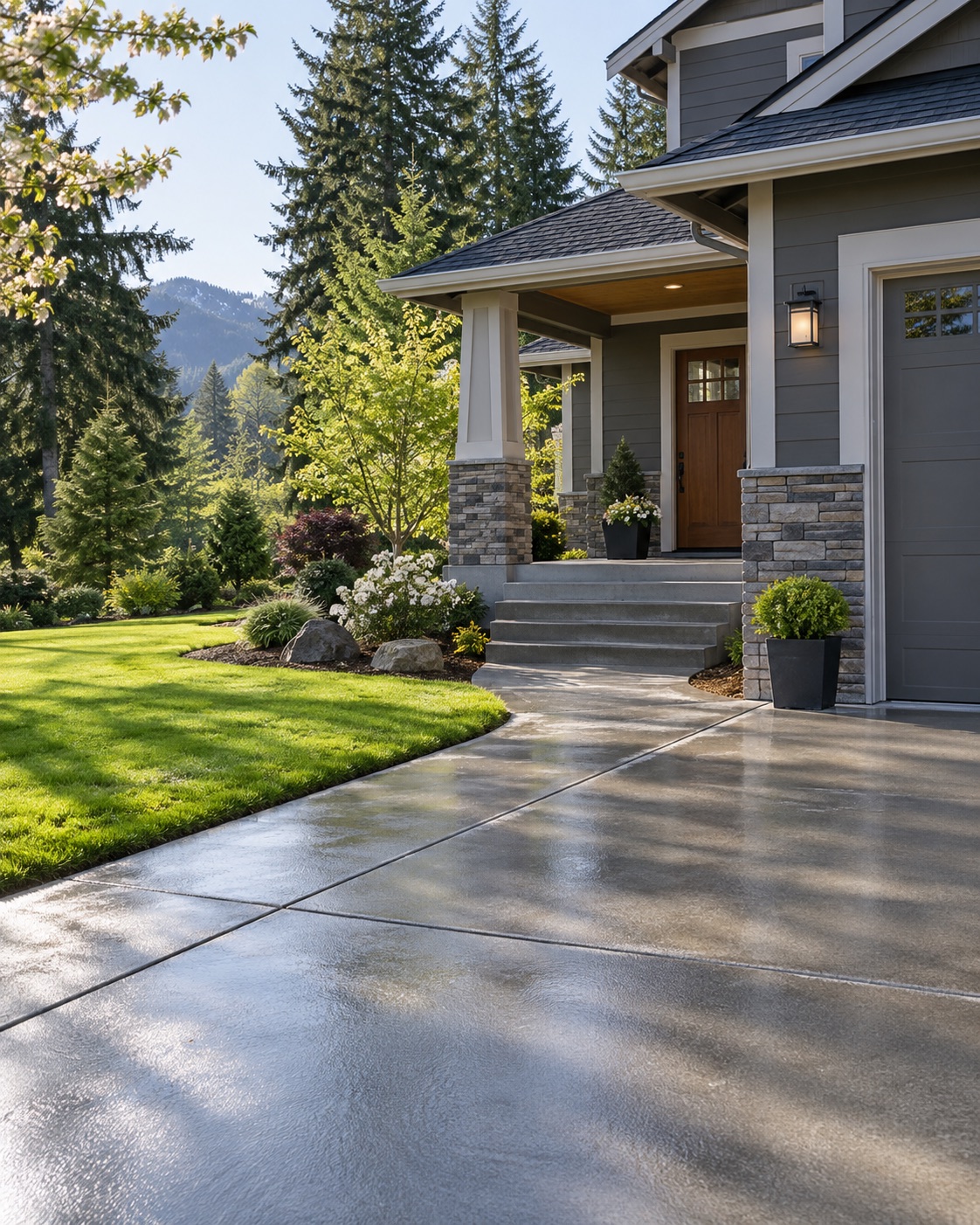 Clean residential exterior surface in a green setting near Battle Ground