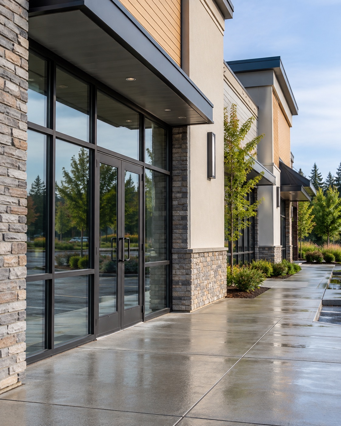 Detailed photograph of a surface related to commercial pressure washing