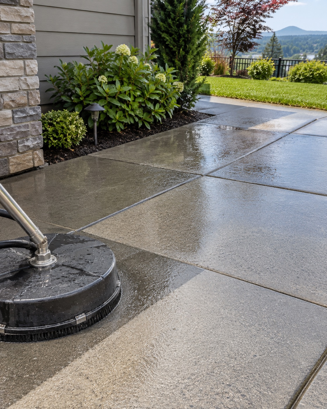 Detailed photograph of a surface related to concrete cleaning