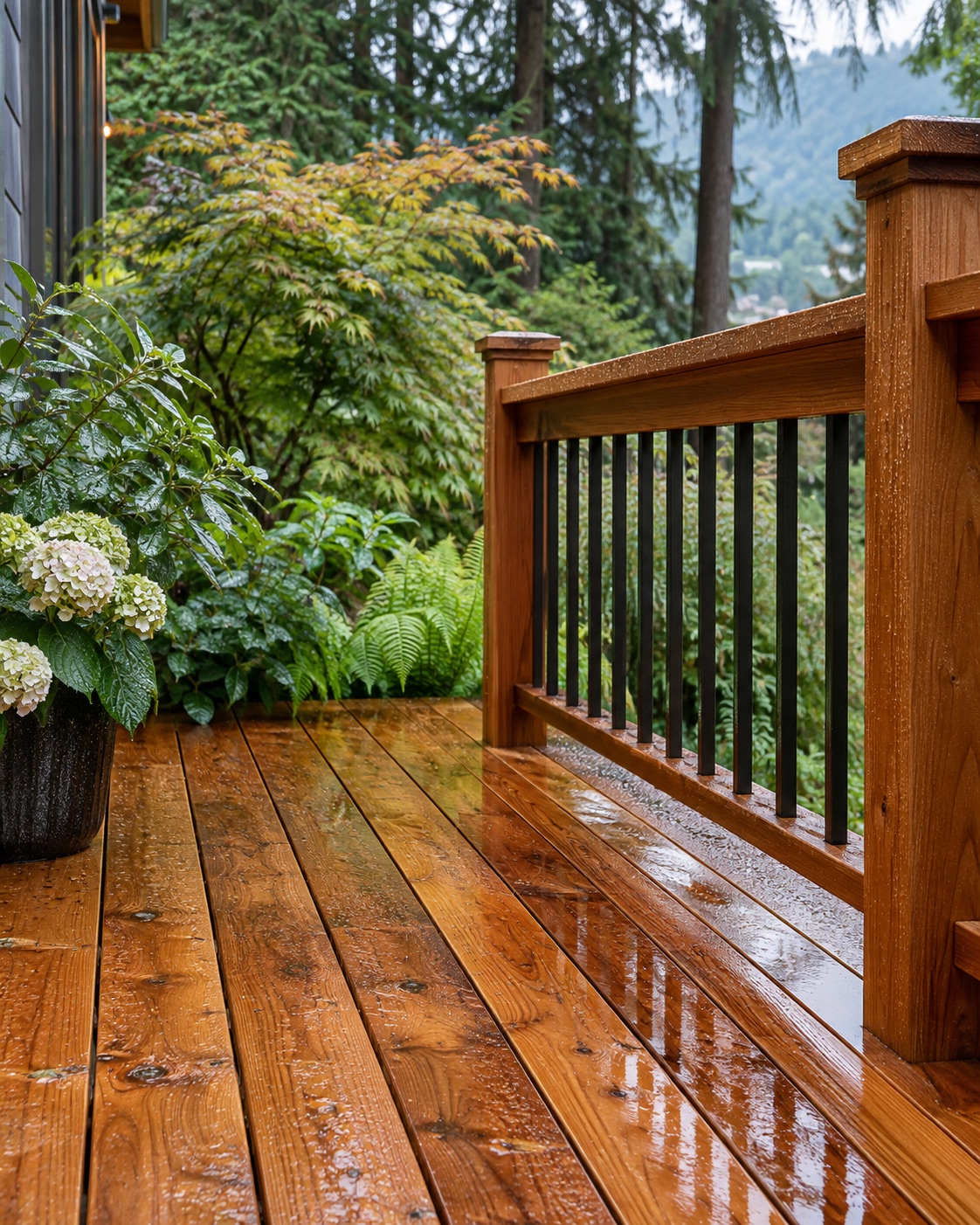 Detailed photograph of a surface related to deck cleaning