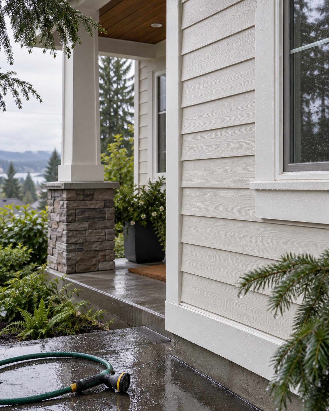 Detailed photograph of a surface related to house washing